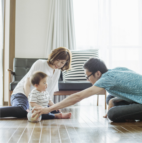 子育て世帯が安心して暮らせる空間づくりに配慮。