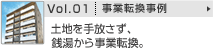 Vol.01 事業継承事例　土地を手放さず、銭湯から事業転換。