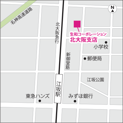 北大阪支店 地図