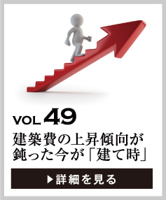 vol49 建築費の上昇傾向が鈍った今が「建て時」